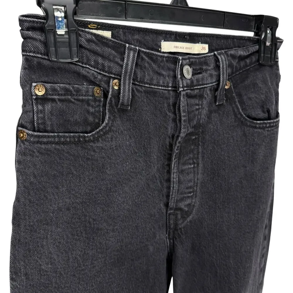Levi Strauss Ribcage Boot Cut Jeans Size 26
